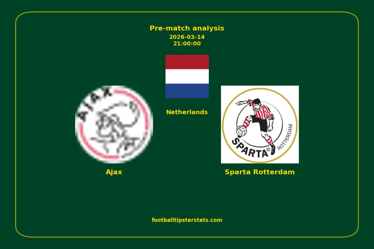 Pre-match analysis: Ajax vs Sparta Rotterdam on 2026-03-14